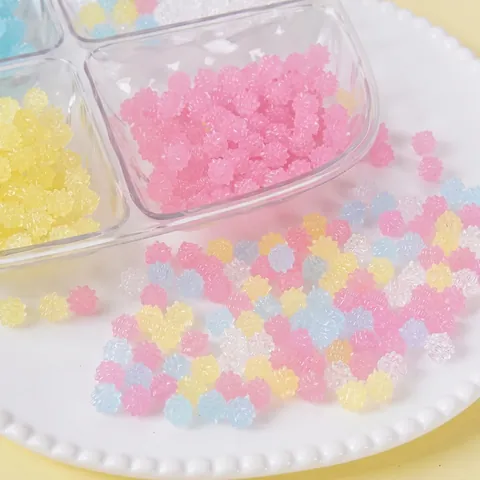 Mini Simulación Konpeito Estrella Caramelo Cuentas PS Plástico Colorido DIY Artesanía Joyería Miniatura Comida Juego Accesorios