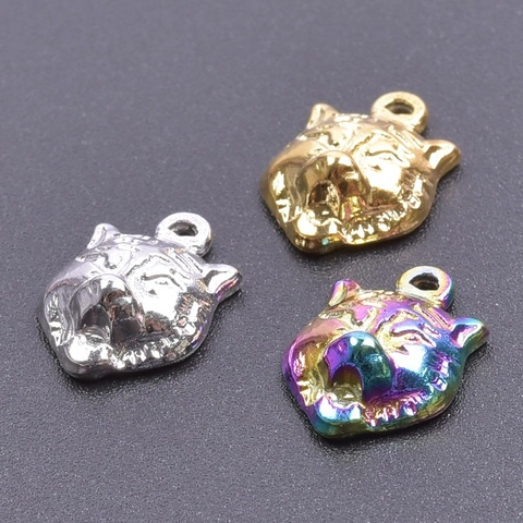 Stainless Steel Animal Charms Pendants Wolf Eagle Bat Horse Bull Tiger Head Celtic Knot For DIY Jewelry Making Accessory