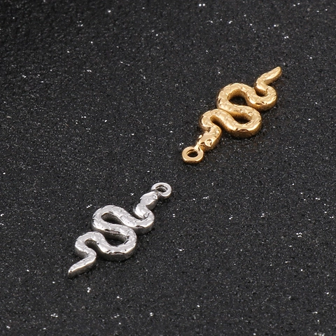 Schlange Anhänger Edelstahl Schuppen Textur Hip Hop Stil DIY Schmuckherstellung Zubehör Charms Für Halskette