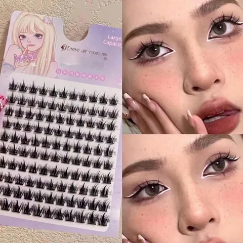 Individual False Eyelashes Segmented Cluster Natural Thick Long Synthetic Fiber Manga Style Lashes Extension Makeup Tools