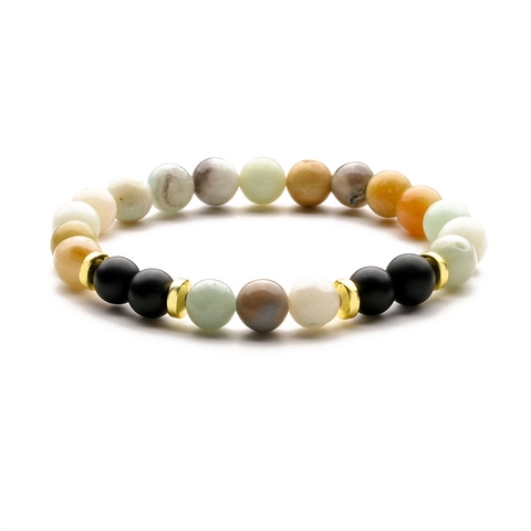 Bracciale In Perline Di Pietra Naturale Con Distanziatori In Lega Occhio Di Tigre Agata Pietra Lavica Gioielli Boho Unisex