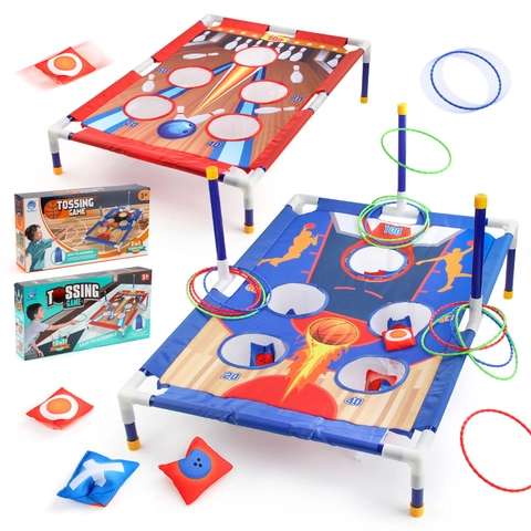 Gioco Lancio Sacchetti Di Fagioli Tessuto Oxford ABS Lancio Anello Giocattolo Sportivo Tabellone Punteggio Tema Sportivo
