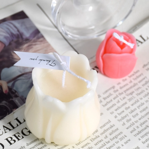 Tulpenblüte Silikonform Lebensmittelecht Für DIY Duftkerzen Handgemachte Seife Gipsornamente Diffusorstein Realistisches 3D Design