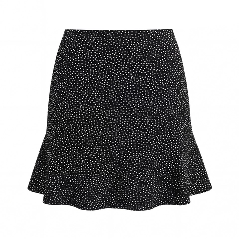 Jupe Courte A Pois Rayonne Ourlet Sirene Volants Noeud Taille Haute Ete Decontracte Mode Femme
