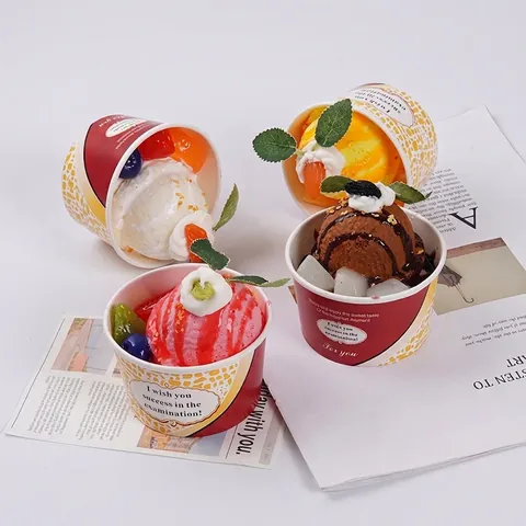 Modello Di Cupcake Dessert Simulazione Gelato Artificiale PU Realistico Antistress Calamita Da Frigo Decorazione Cucina Oggetti Scena