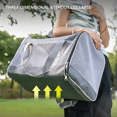 Portable Pet Carrier Bag Oxford Breathable Mesh Foldable Travel Shoulder Tote For Cats Small Dogs Outdoor Lightweight