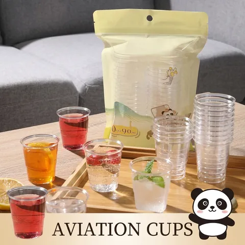 Bicchieri Plastica Monouso Trasparenti Ispessiti Resistenti Al Calore Aviazione Per Feste Picnic Casa Ufficio
