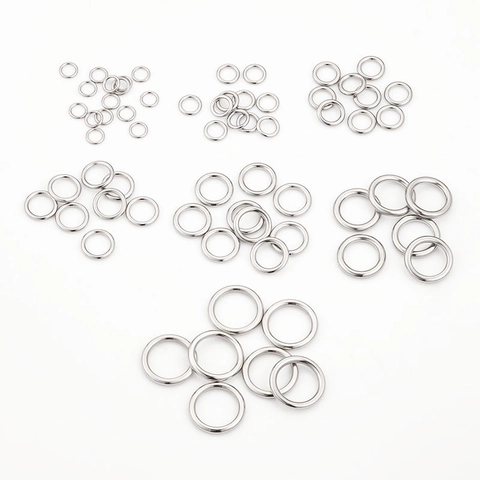 Anillas De Salto Cerradas Sin Costura De Acero Inoxidable Para Hacer Joyas DIY Anillos En O Pulidos Accesorios