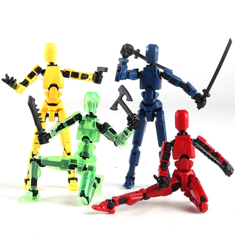 Figura D'azione Articolata Modello Robot Plastica ABS Multiarticolata Mobile Con Armi Decorazione Scrivania Giocattolo Antistress