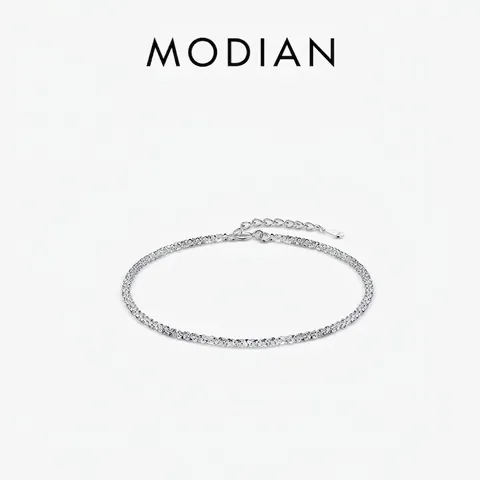 Pulsera De Plata De Ley 925 Cadena Texturizada Minimalista Brillante Para Mujer Joyería Elegante Ajustable Extensión