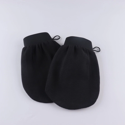 Exfoliating Bath Gloves Polyester Scrubbing Mitts Deep Cleaning Dead Skin Remover Shower With Elastic Wrist Hanging Loop
