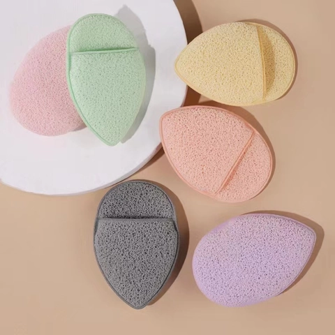 Facial Cleansing Sponge Soft Hydrophilic Non-Latex Expands In Water For Makeup Removal Skin Exfoliating Heart Shape