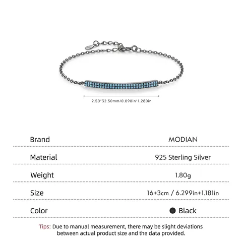 Bracciale In Argento Sterling 925 Turchese Sintetico Perline Blu Placcato Nero Barra Curva Gioielli Retro Punk Donne