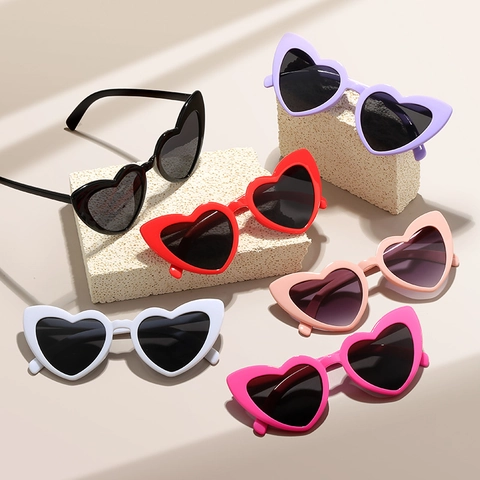 Gafas De Sol Con Forma De Corazón Retro Trendy Moda Irregular Protección UV Montura De PC Para Mujeres Hombres Fiesta
