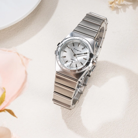 Orologio Donna Quarzo Cinturino Acciaio Inossidabile Lunetta Numeri Romani Moda Impermeabile Analogico Polso Semplice Elegante