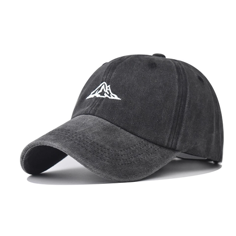 Cappello Da Baseball In Cotone Lavato Vintage Ricamo Montagna Protezione Solare All Aperto Cappello Regolabile Unisex