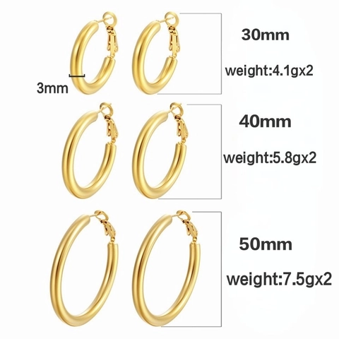 Orecchini A Cerchio Minimalisti In Acciaio Inossidabile Lucidato Sottovuoto Placcatura Geometrica Gioielli Di Moda Per Donna