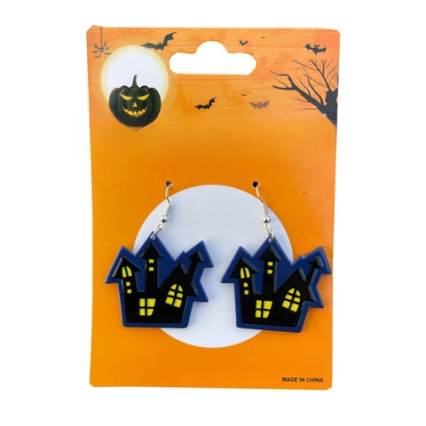 Boucles Oreilles Halloween Fantôme Crâne Citrouille Araignée Acrylique Alliage Bijoux Fête Costume Femmes Filles Nouveauté