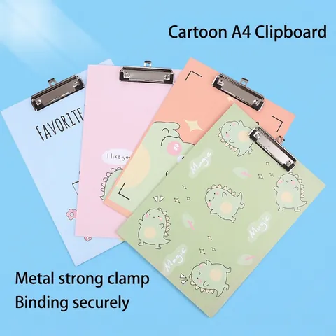 Cartella Appunti A4 Motivo Dinosauro Cartone Animato Cartone Porta Documenti Con Clip In Metallo Cancelleria Carina Scuola Ufficio