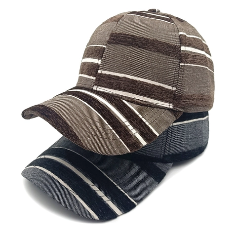 Gestreifte Cord Baseballkappe Gebogener Schirm Sonnenschutz Outdoor Lässig Verstellbarer Hut Für Herren Damen Vintage Mode