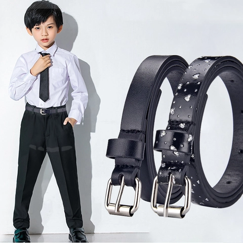 Kids Faux Leather Glitter Belt Heart Pattern Pin Buckle 1.5cm Thin Waist Strap For Jeans Fashion Children Accessory