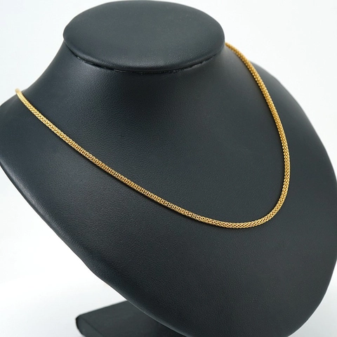 Mesh Chain Necklace 18K Gold Plated Stainless Steel Minimalist Round Net Link Jewelry Versatile Fashion For Unisex