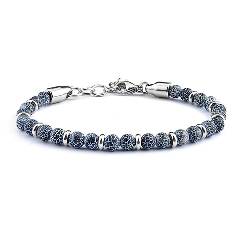 Natural Stone Beaded Bracelet Stainless Steel Adjustable Extension Chain Minimalist Fashion Jewelry For Men And Women