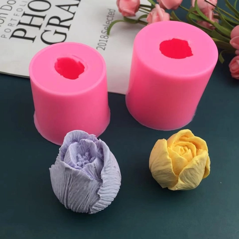 Tulpenblüte Silikonform Für Fondant Schokolade Seife Kerze DIY Handwerk Harz Ton Backwerkzeug Flexibel