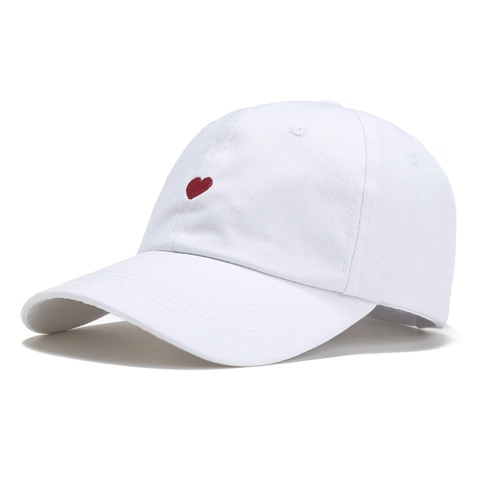 Cappello Da Baseball Cotone Traspirante Casual Ricamo Piccolo Cuore Regolabile Unisex Moda All Aperto Protezione Solare