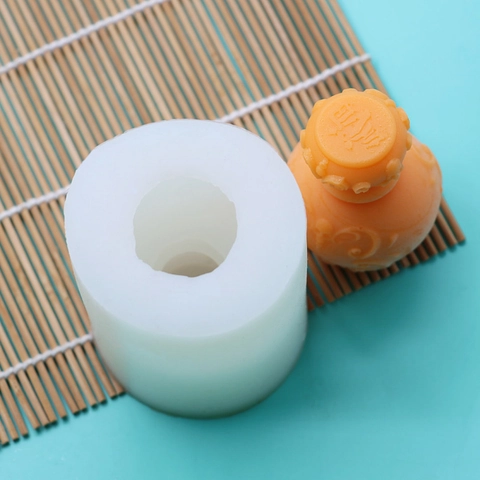 Vase Shape Silicone Mold Relief Pattern For Aromatherapy Candle Handmade Soap Plaster DIY Crafting