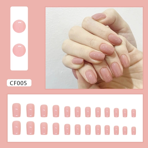 Unghie Finte Rosa Chiaro Lucide Forma Quadrata Punte Per Unghie Rimovibili Estensione Per Manicure Da Donna