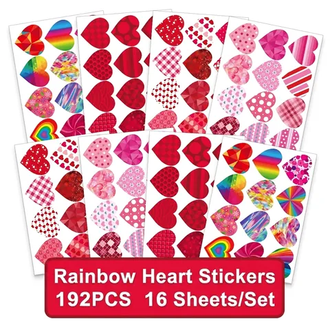Valentine's Day Mother's Day Heart Envelope Seal Stickers Flower Pattern Glow In The Dark DIY Cupid Party Decoration Gift Labels Stickers