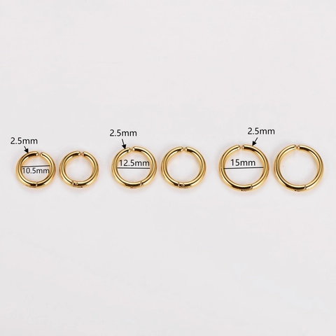 Orecchini A Cerchio Minimalisti Acciaio Inossidabile 304 Placcato Oro 18K Lucidato Geometrico Tondo Gioielli Uomo Donna Unisex