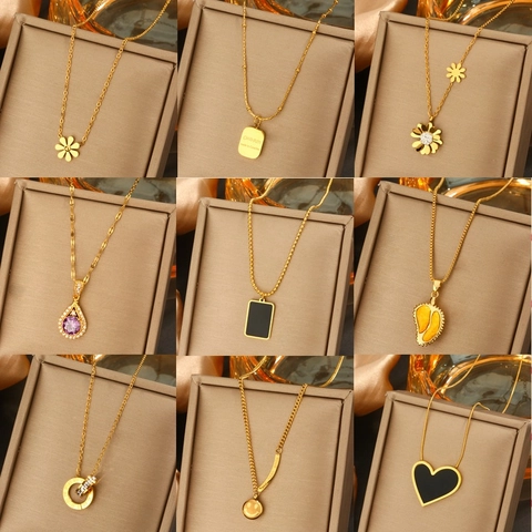 Süße Minimalistische Schmetterling 201 Edelstahl 304 Edelstahl 18k Vergoldete Ohrringe Halskette