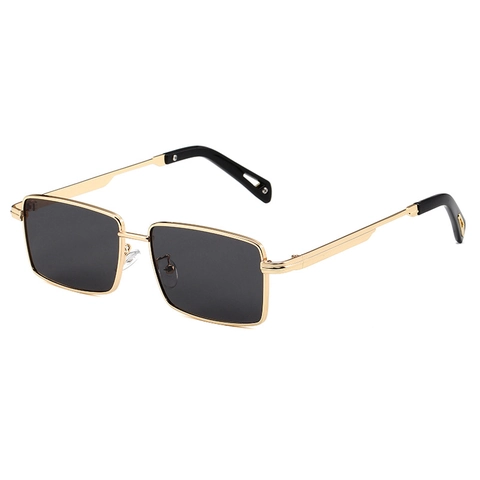 Gafas De Sol Cuadradas Retro Montura De Metal Protección UV400 Unisex Moda Para Hombre Y Mujer