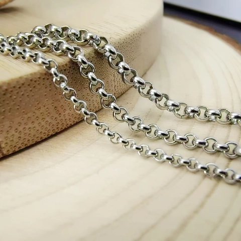 Polished Stainless Steel Jewelry Making Chain Link Color Preserving O-Link For DIY Necklace Bracelet Crafting Tassel
