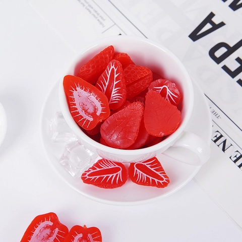 Realistic Simulation Strawberry PVC Artificial Fruit For Photography Props DIY Crafts Home Decor Dollhouse Kitchen Play
