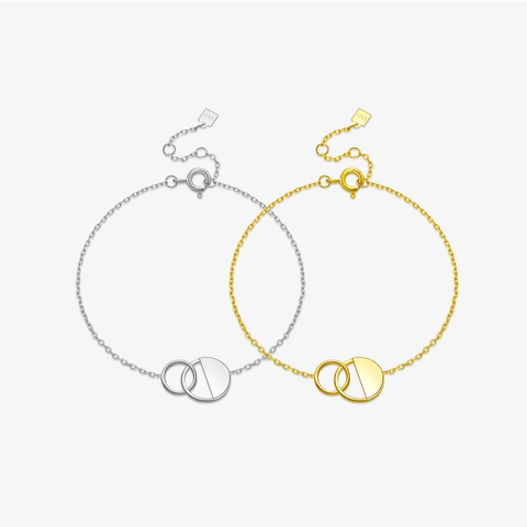 S925 Sterling Silber Ineinandergreifende Kreis Armband Für Damen Minimalistisch Geometrisch Light Luxus Verstellbare Kette Schmuck Geschenk