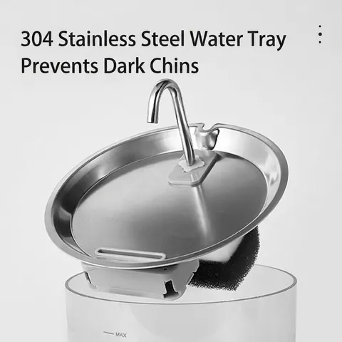 Fuente De Agua Automática Para Mascotas Acero Inoxidable 304 Bomba Silenciosa Filtración Multinivel Grifo