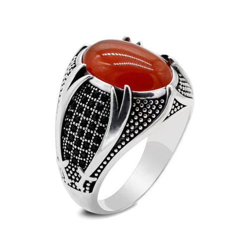 Anello Sigillo Vintage In Lega Con Pietra Ovale E Rhinestones Neri Stile Etnico Retrò Per Uomo