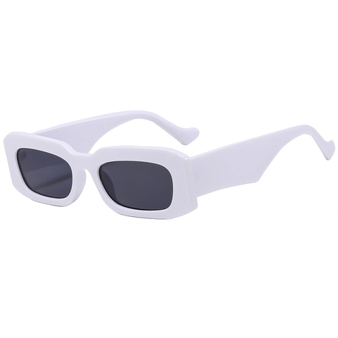 Occhiali Da Sole Rettangolari Retrò Montatura PC Lenti AC Protezione UV Aste Larghe Moda Streetwear Per Donne Uomini