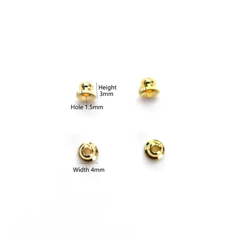Bell Flower Bead Caps Copper Gold Plated Color Retention End Caps DIY Jewelry Making Findings Handcrafted