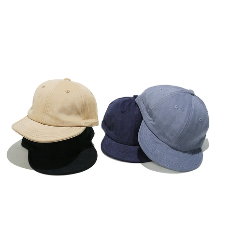 Gorra De Béisbol De Algodó De Ala Corta Suave Ajustable Color Sólido Estilo Japonés Streetwear Vintage Hombre Mujer