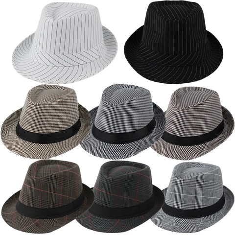 Fedora Jazz Hat Paper Straw Breathable Sun Protection Summer Beach Vacation Vintage British Style For Men Women And Kids