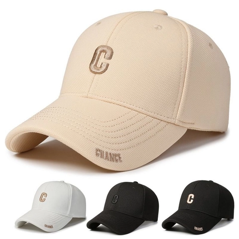 Unisex Baseballkappe Baumwolle Polyester Atmungsaktiv Sonnenschutz C Buchstabe Stickerei Lässig Sportlich Verstellbar