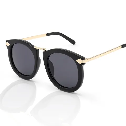 Retro Cat Eye Zonnebril Dames Gepolariseerd UV400 Bescherming Metaal Plastic Frame Vintage Mode Bril Voor Rijden