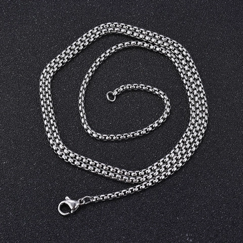 Collar De Cadena De Acero Inoxidable Figaro Box Twisted Snake Rope Link Unisex Hip Hop Joyería Moda