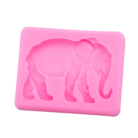 Elefanten Form Silikon Fondant Form Für Kuchen Dekoration Schokolade Süßigkeiten Ton DIY Backwerkzeug Rosa Tier Silikonform