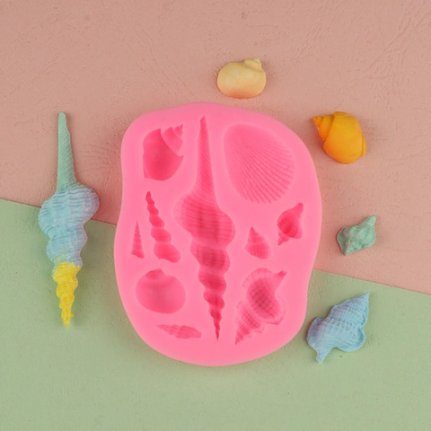 Sea Shell Conch Silicone Mold Ocean Theme Fondant Cake Decorating Chocolate Baking Tool DIY Craft Marine Style