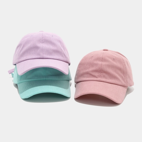Baseballkappe Corduroy Einfarbig Verstellbar Sonnenschutz Outdoor Lässig Vintage Minimalistisch Unisex Hut Für Herren Damen